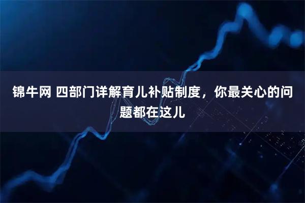锦牛网 四部门详解育儿补贴制度，你最关心的问题都在这儿