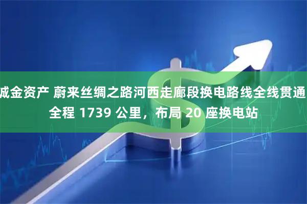 诚金资产 蔚来丝绸之路河西走廊段换电路线全线贯通：全程 1739 公里，布局 20 座换电站
